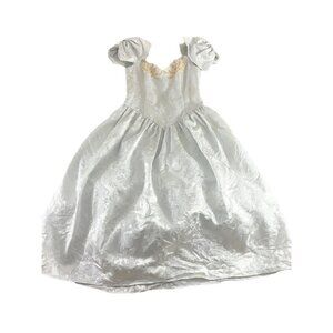 Vintage Jessica McClintock Gunne Sax Ivory Off The Shoulder Wedding Gown - 11/12